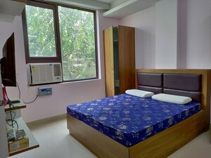 Bedroom in 1 BHK Builder Floor at Sushant Lok I – for Rent