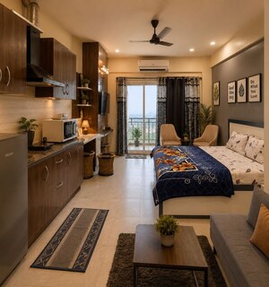 Living Room in Studio Apartment at Paramount Golfforeste, Zeta I Greater Noida – for Sale