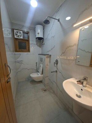 Bathroom in 2 BHK Builder Floor at Chattarpur – for Rent