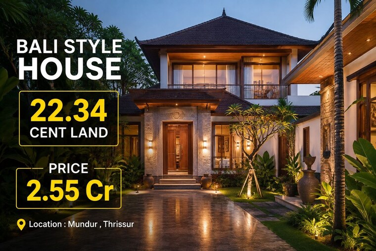 Exterior View, punkunnam 4 Bedroom 4000 Sq.Ft. Independent House In Punkunnam Thrissur 10611582