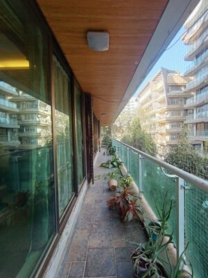 Balcony in 2 BHK Apartment at Park Heights, Khar West – for Rent
