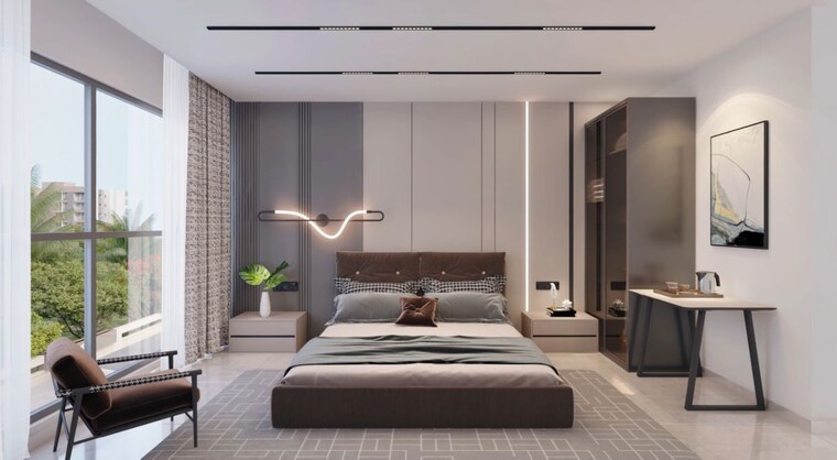Master Bedroom, eka-elitas 2 Bedroom 850 Sq.Ft. Apartment In Kothrud Pune 10611562