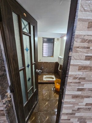 Washroom in 1 BHK Apartment at Swastik Palms CHS, Brahmand – for Rent