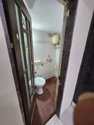 Attached Bathroom in 1 BHK Apartment at Swastik Palms CHS, Brahmand – for Rent