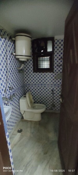 Bathroom in 2 BHK Builder Floor at Mehrauli – for Rent