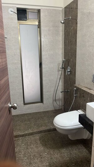 Bathroom in 2 BHK Apartment at Raj Infinia, Malad West – for Rent