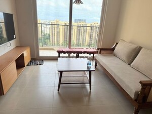 Balcony in 3 BHK Apartment at Bhartiya Nikoo Homes Phase 2, Thanisandra Main Road – for Rent