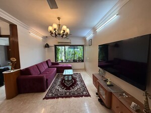 Living Room in 3 BHK Apartment at Serenity Tower, Andheri West – for Rent