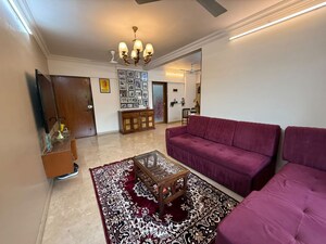 Living Room in 3 BHK Apartment at Serenity Tower, Andheri West – for Rent