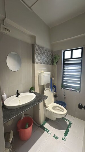 Bathroom in  Office Space at Dev Aurum, Prahlad Nagar – for Rent