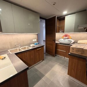 Kitchen in 3 BHK Apartment at Krisumi Waterfall Suites, Sihi – for Rent