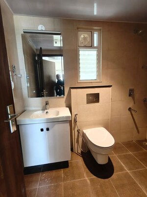 Bathroom in 2 BHK Apartment at Adarsh Greens, Kogilu – for Rent