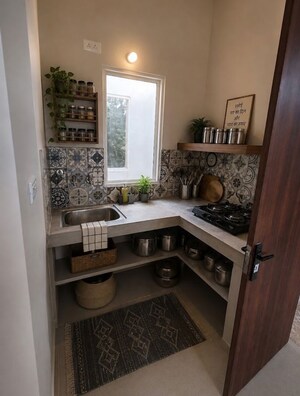 Kitchen in 1 RK Apartment at Sunshine Enclave, Vip Road – for Rent