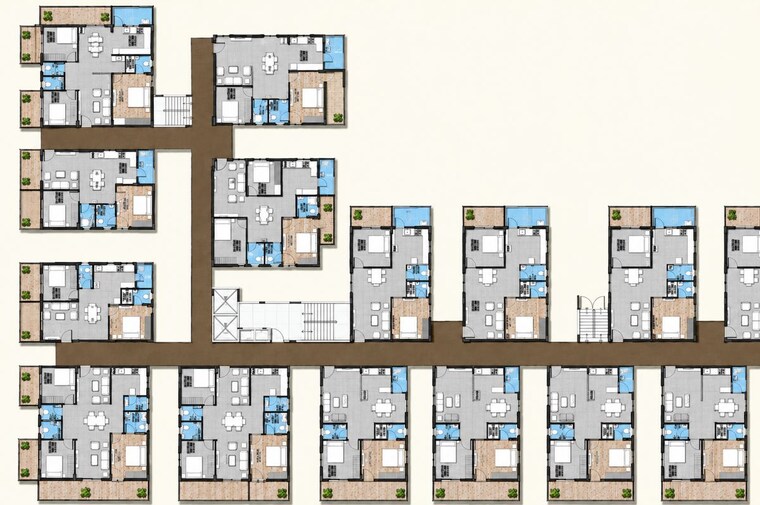 Floor Plan, fuzen-park-edge 2 Bedroom 1025 Sq.Ft. Apartment In Buddha Nagar Hyderabad 10612553