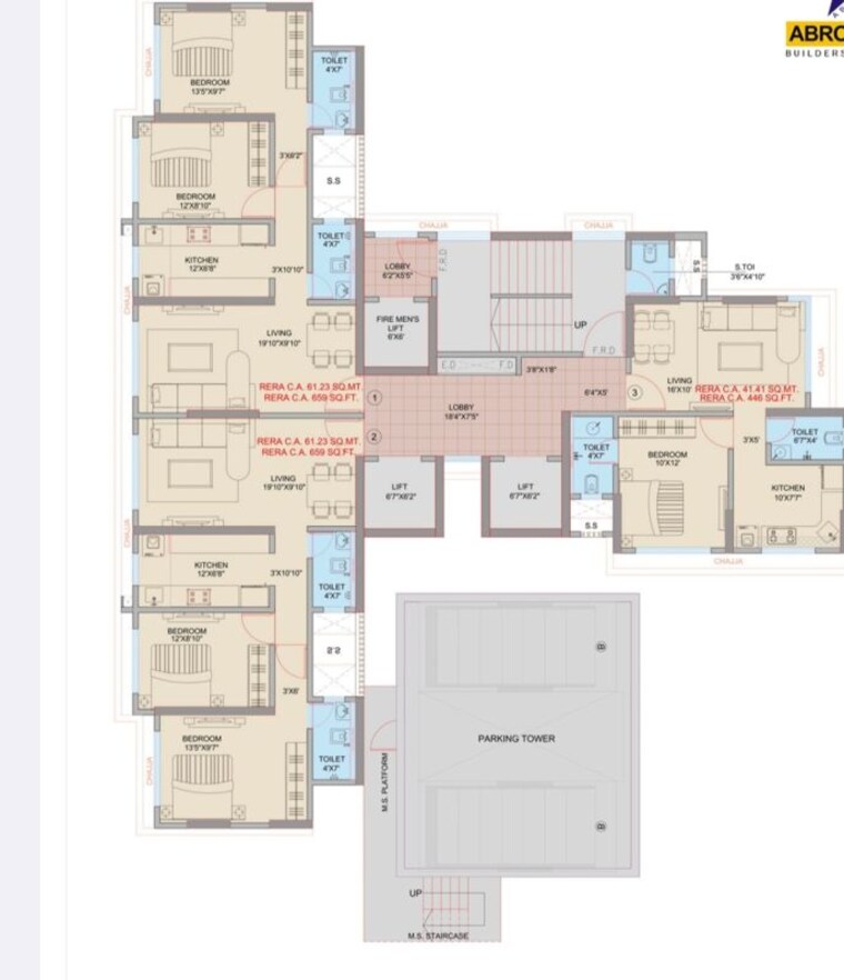 Floor Plan, abrol-signature 2 Bedroom 659 Sq.Ft. Apartment In Malad West Mumbai 10612588