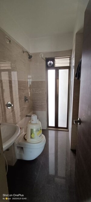 Bathroom in 1 BHK Apartment at RDC Pinewood, Thane West – for Rent