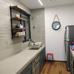 Kitchen in 3 BHK Apartment at Lodha Trump Tower, Worli – for Rent