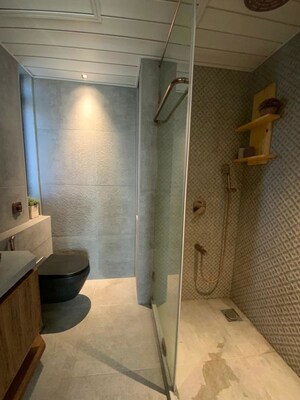 Bathroom in 3 BHK Apartment at Lodha Trump Tower, Worli – for Rent