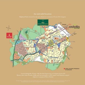 Master Plan in 3 BHK Apartment at Ansal Highland Park, Sector 103 – for Sale