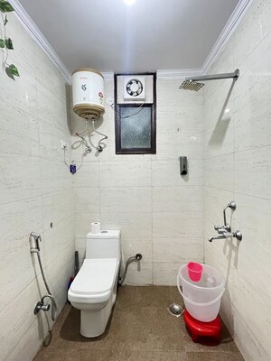 Bathroom in 1 BHK Apartment at Chattarpur – for Rent