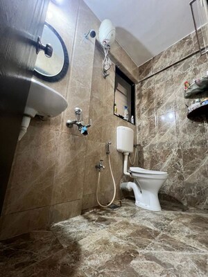 Bathroom in 1.5 BHK Apartment at Haware Estate, Kasarvadavali – for Rent