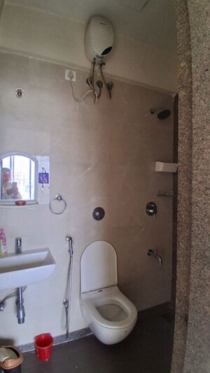 Bathroom in 1.5 BHK Apartment at Roha Satsang Bharti, Malad East – for Rent