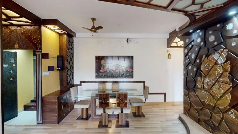 Living Room, bhartiya-nikoo-homes 3 Bedroom 1917 Sq.Ft. Apartment In Thanisandra Main Road Bangalore 10613013
