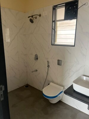 Bathroom in 3 BHK Apartment at Nyati Era, Dhanori – for Rent