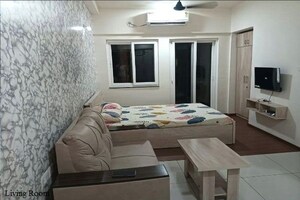 Living Room in 1 RK Apartment at Purva Silversands, Mundhwa – for Rent