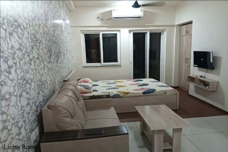 Living Room, purva-silversands 1 RK 390 Sq.Ft. Apartment In Mundhwa Pune 10613178