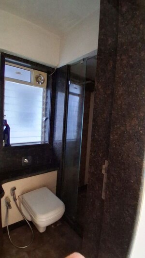 Bathroom in 1 BHK Apartment at Rizvi Cedar, Malad East – for Rent