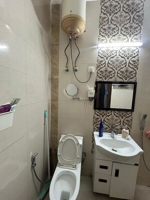 Bathroom in 3 BHK Builder Floor at Chittaranjan Park – for Rent