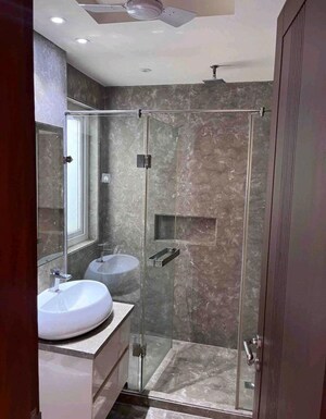 Bathroom in 4 BHK Builder Floor at Panchsheel Park – for Rent
