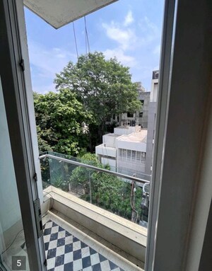 Balcony in 4 BHK Builder Floor at Panchsheel Park – for Rent