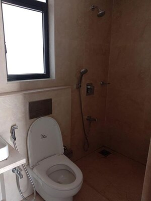 Bathroom in 3 BHK Apartment at Adani Ten BKC, Bandra East – for Rent