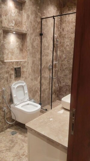 Bathroom in 3 BHK Builder Floor at Panchsheel Enclave – for Rent