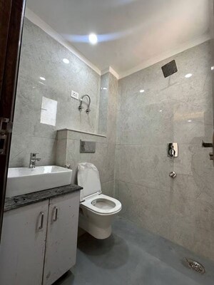 Bathroom in 2 BHK Apartment at Chattarpur – for Rent