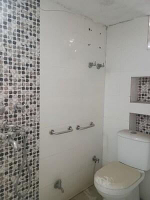 Bathroom in 1 BHK Builder Floor at Greater Kailash I – for Rent