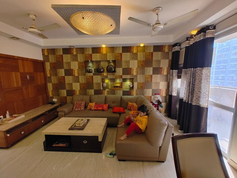 Living Room, jm-aroma 3 Bedroom 1350 Sq.Ft. Apartment In Sector 75 Noida 10614055