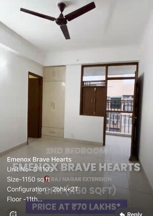 Room in 2 BHK Apartment at Emenox Brave Hearts, Raj Nagar Extension – for Sale