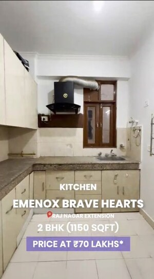 Kitchen in 2 BHK Apartment at Emenox Brave Hearts, Raj Nagar Extension – for Sale