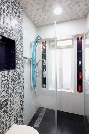 Bathroom in 4 BHK Apartment at Evershine Cosmic, Andheri West – for Rent