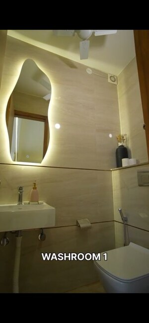 Bathroom in 3 BHK Builder Floor at Sushant Lok ii – for Sale