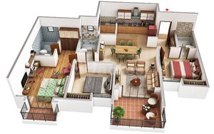 Living Room in 3 BHK Apartment at Assetz Sora And Saki, Marenahalli – for Sale