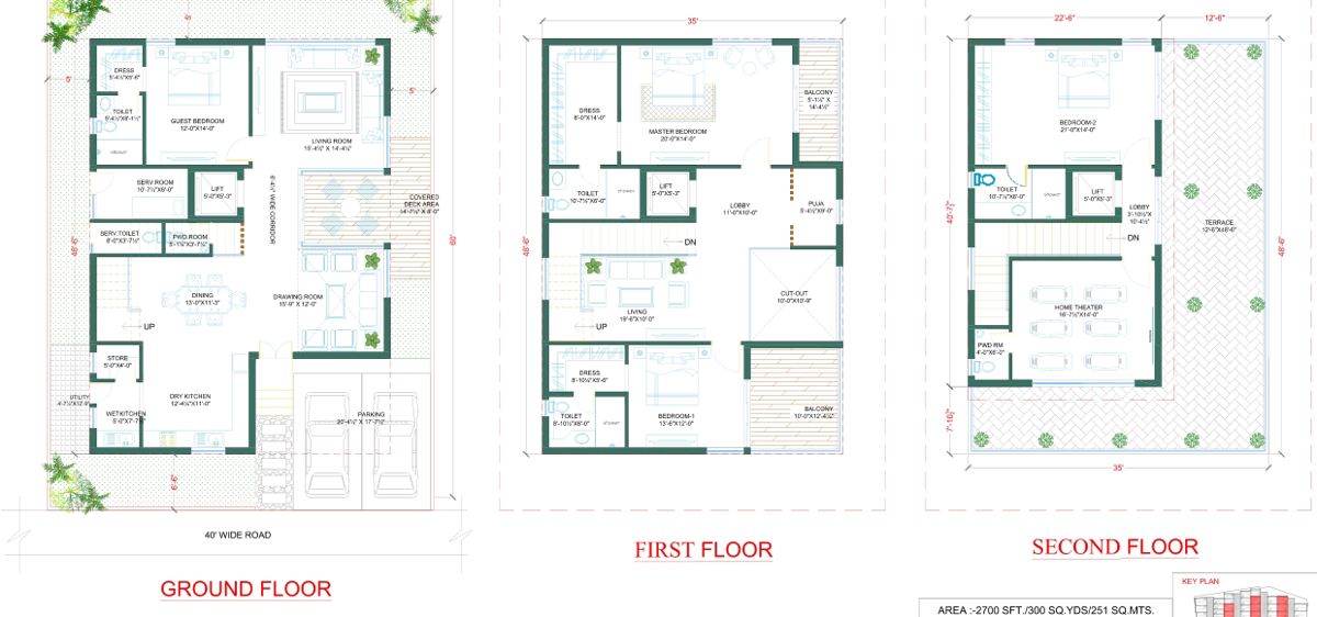 Floor Plan, tukkuguda 4 Bedroom 4404 Sq.Ft. Villa In Tukkuguda Hyderabad 10614731