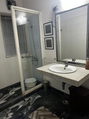 Bathroom in 2 BHK Apartment at Lajpat Nagar ii – for Rent