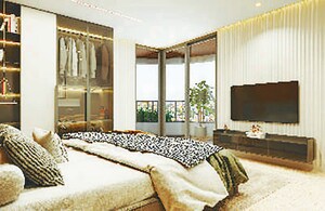 Bedroom in 3 BHK Apartment at Science City – for Sale