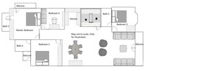 Floor Plan in 4 BHK Builder Floor at Uppal Southend, Sector 49 – for Sale