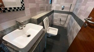 Bathroom in 3 BHK Apartment at Dattani Shelter, Goregaon West – for Rent