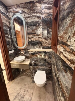 Bathroom in 4 BHK Builder Floor at Ansal Sushant Lok I, Sector 43 – for Rent